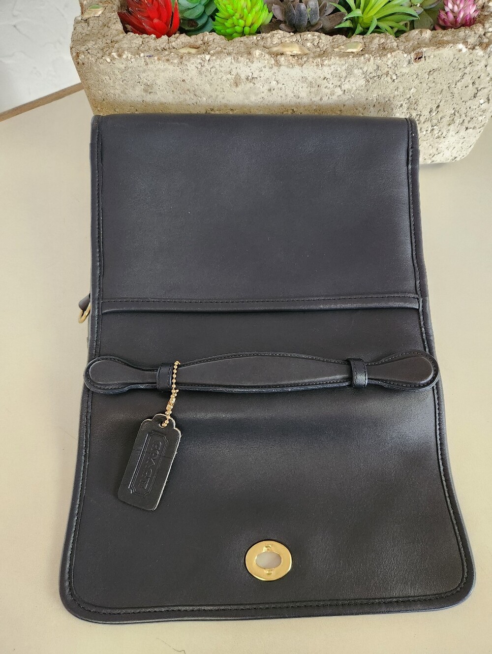 Coach Court Bag, Navy Blue No. 9870, Archival Vintage, Pre-1994 - Picture 10 of 15